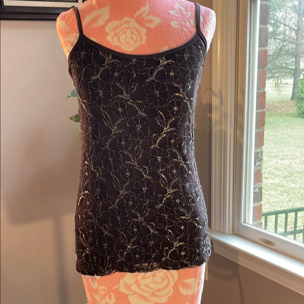 Silver Embellished Sleeveless Camisole